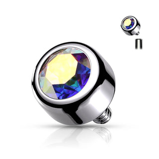 Titanium top zirconia bezel setting Internally Threaded