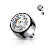 Titanium top zirconia bezel setting Internally Threaded