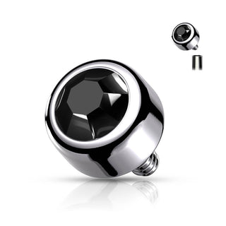 Titanium top zirconia bezel setting Internally Threaded