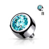Titanium top zirconia bezel setting Internally Threaded