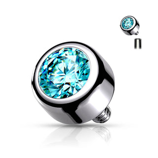 Titanium top zirconia bezel setting Internally Threaded