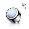Titanium Top Opal Round Internally Threaded