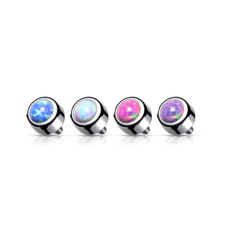 Titanium Top Opal Round Internally Threaded
