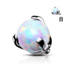 Titanium Top to ball opal claw setting Internally Threaded