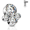 Titanium Top top 4 zirconias bezel setting Internally Threaded