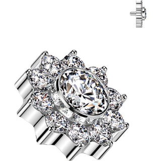 Titanium Top top flower zirconia Internally Threaded