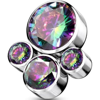 Titanium Top top 4 zirconias bezel setting Internally Threaded