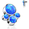 Titanium Top top 4 opals bezel setting Internally Threaded