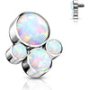 Titanium Top top 4 opals bezel setting Internally Threaded