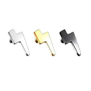 Titanium top lightening bolt flat Internally Threaded