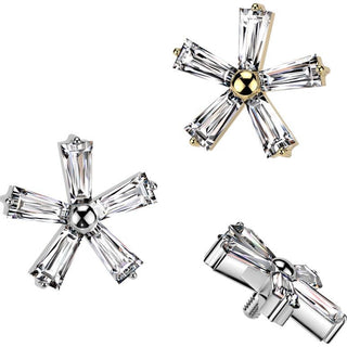 Titanium Top top flower zirconia Internally Threaded