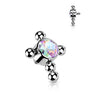 Titanium Top top cross zirconia beaded balls Internally Threaded