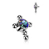 Titanium Top top cross zirconia beaded balls Internally Threaded