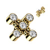 Titanium top cross zirconias and beaded balls Internally Threaded