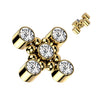 Titanium Top top cross zirconias and beaded balls Internally Threaded