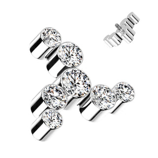 Titanium Top top swirl zirconias Internally Threaded