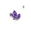 Titanium Top top leaf zirconia marquise cut Internally Threaded
