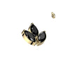 Titanium Top top leaf zirconia marquise cut Internally Threaded