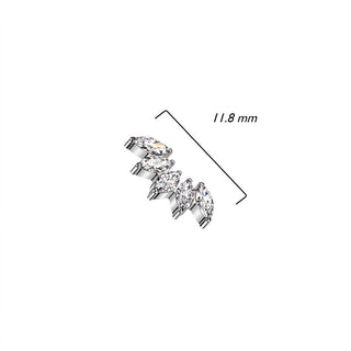 Titanium Top top 5 zirconias marquise cut Internally Threaded