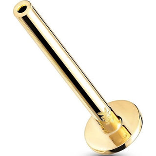 Solid Gold 14 Carat Flat back Base Push-In