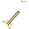 Titanium Base Labret pin moon base Push-In