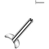 Titanium Base Labret pin moon base Push-In