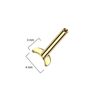 Titanium Base Labret pin moon base Push-In