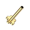 Titanium Base labret bar flat back flower base Push-In