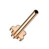 Titanium Base Flower Silver Push-In