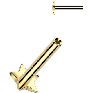 Tytan pręcik labret podstawa gwiazdka push-in