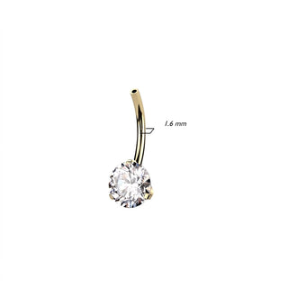 Titanium Base belly button pin zirconia Push-In