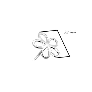 Solid Gold 14 Carat Top Flower Push-In