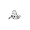 Solid Gold 14 Carat top 4 zirconias marquise cut Push-In