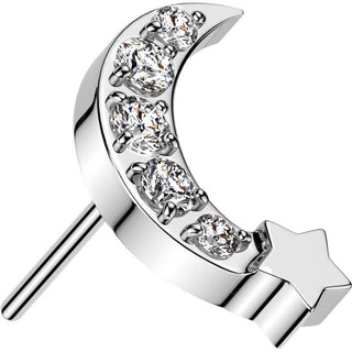 Top moon star zirconia Push-In