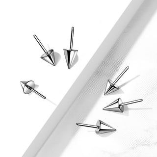 Titanium Top Top Spike Silver Push-In
