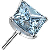 Titanio top quadrato zircone incastronato Push-In