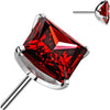 Titanium Top top square zirconia prong setting Push-In