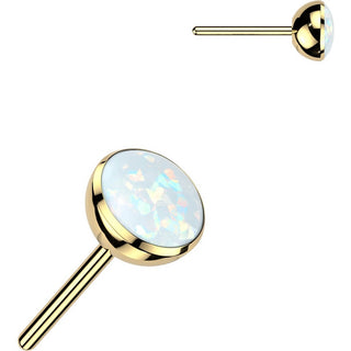 Titanium Top Top Opal Ball Push-In