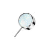 Titanium Top top ball opal bezel setting Push-In