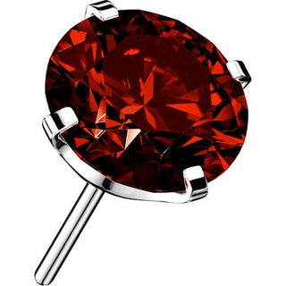 Titanium Top top round zirconia prong setting Push-In