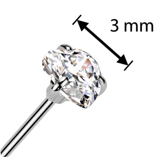 Titanium Top top heart zirconia Push-In