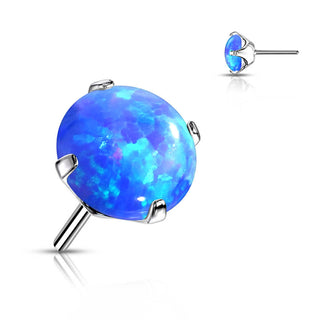 Titanium Top top round opal prong setting Push-In