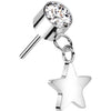 Titane Embout Pendentif Etoile Zircone Enfoncer