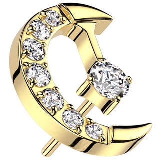 Titanium Top top moon zirconia Push-In