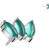 Titanium Top top natural stone marquise cut Push-In