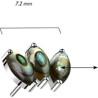 Titanium Top top natural stone marquise cut Push-In