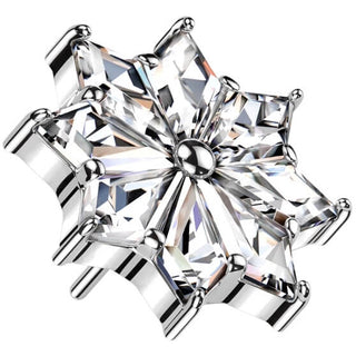 Titanium Top top flower zirconias Push-In