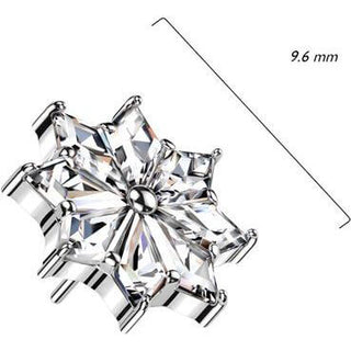 Titanium Top top flower zirconias Push-In