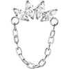 Titanium top chain marquise cut zirconias Push-In
