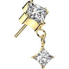 Titanio Zircone incastronatura prong prendente Push-In